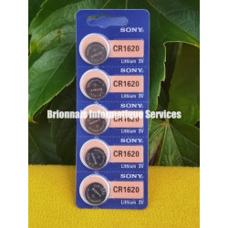 Sony CR1620 – 3V Lithium Button Cell (1, 2 or 5 pcs) – Small & reliable