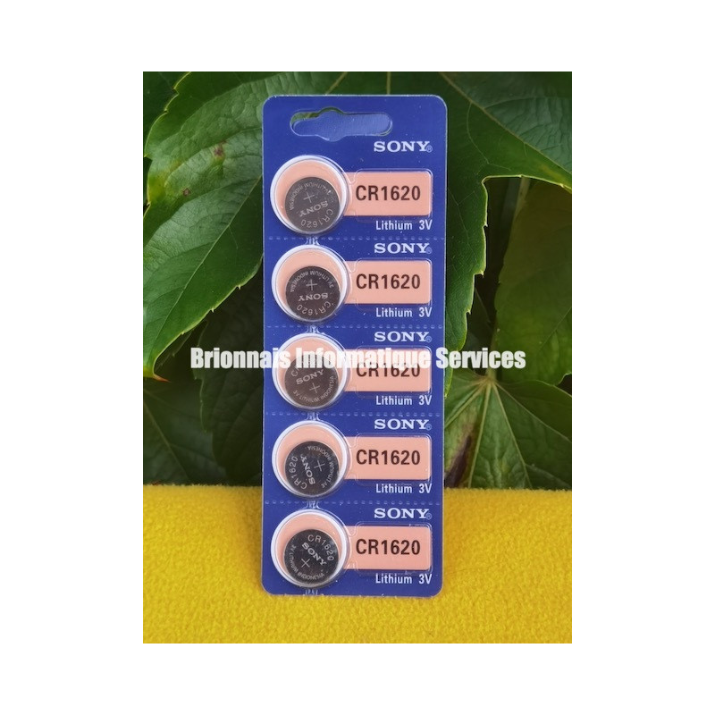 Sony CR1620 – Piles bouton lithium 3 V (1, 2 ou 5 pcs) – Compactes & fiables Sony CR1620 – Piles bouton lithium 3 V (1, 2 ou 5 pcs) – Compactes & fiables