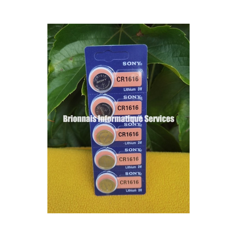 Sony CR1616 – Piles bouton lithium 3 V (1, 2 ou 5 pcs) – Format compact Sony CR1616 – Piles bouton lithium 3 V (1, 2 ou 5 pcs) – Format compact