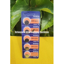 Sony CR1220 – 3V Lithium Button Battery (1, 2 or 5 pcs) – Small & reliable