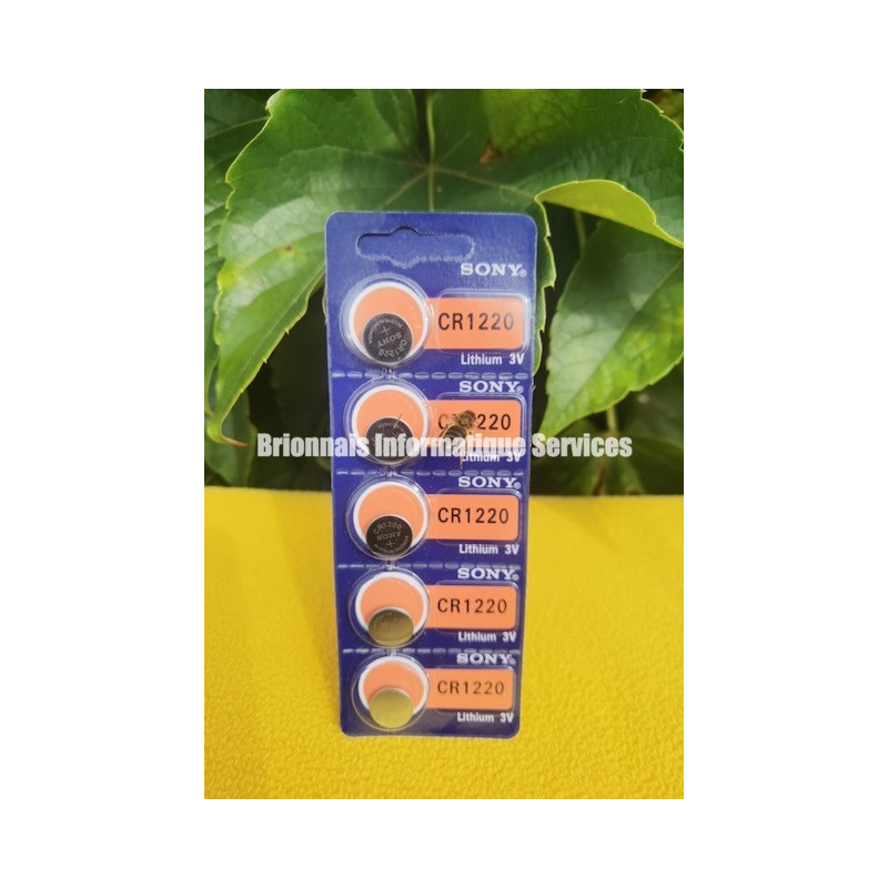 Sony CR1220 – 3V Lithium Button Battery (1, 2 or 5 pcs) – Small & reliable