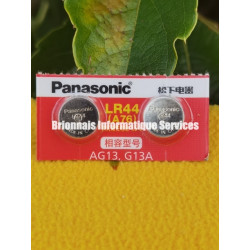 Panasonic LR44 – 1.5V Alkaline Button Batteries – Pack of 2 – Reliable power