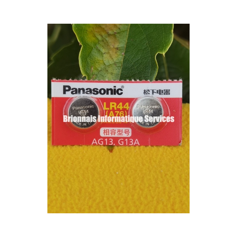 Panasonic LR44 – 1.5V Alkaline Button Batteries – Pack of 2 – Reliable power