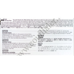 Microphone sans-fil Buetooth Sony ECM-W1M - Griffe MIS Multi-Interface Shoe