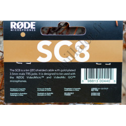 Extension audio cable Rode SC8 - Minijack 3.5mm TRS male-male - 6m