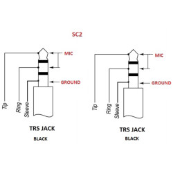 Adaptor Rode SC2 - TRS Male to TRS male - Extension Cable audio Microphone
