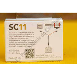Câble répartiteur TRS Røde SC11 - Deux sorties audio mono vers une seule entrée stéréo