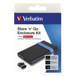 Boîtier disque dur externe Verbatim Store 'n' Go 2.5'' USB 3.2 Gen 1 - bleu