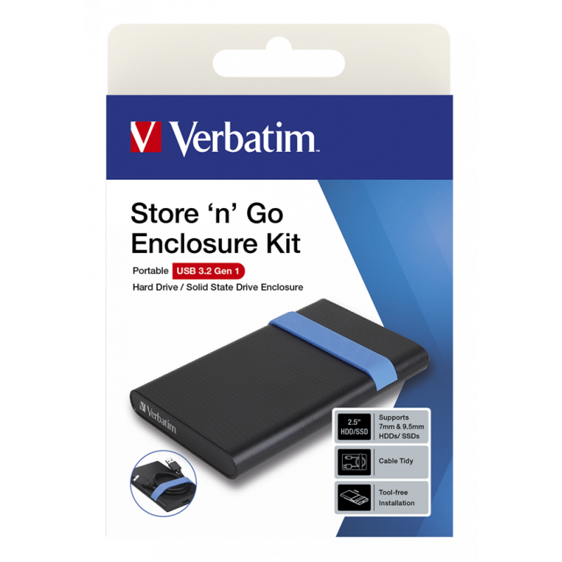Verbatim Store 'n' Go 2.5'' Enclosure Kit USB 3.2 Gen 1