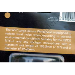 Protection anti-vent Røde WS7 pour microphones canons & Rode NTG3