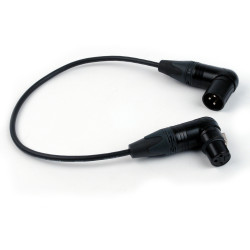 Remote Audio CAXJ12RTMF - câble adaptateur convertisseur coudé XLR mâle - femelle