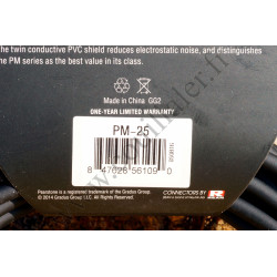 Pearstone PM-25- XLR Audio Cable Male-Female 3-Pin - 7.6m