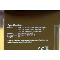 Boîtier Azden CAM-3 - Répartiteur Canaux Audio - Mixette pour microphone caméra