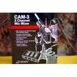 Boîtier Azden CAM-3 - Répartiteur Canaux Audio - Mixette pour microphone caméra