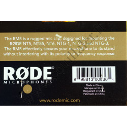 Fixation pour microphone Rode RM5 - Røde Reporter, NTG, NTG2...