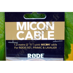 Røde Micon Cable Pink 1.2m - Rallonge Microphone Rode - Rose