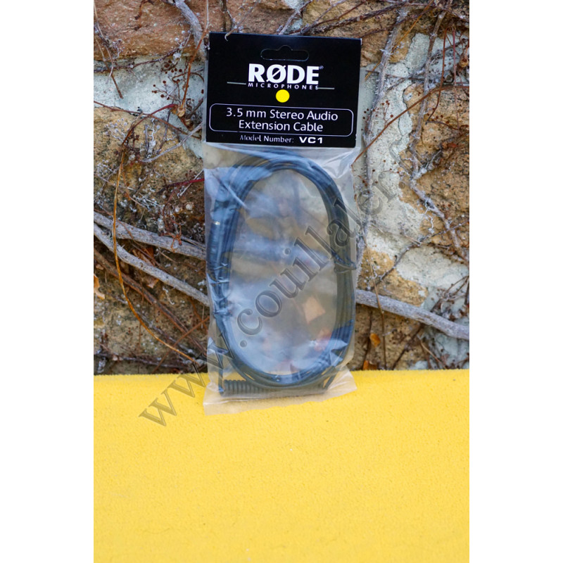 Câble ralllonge Microphone Røde VC1 - Audio MiniJack 3.5mm TRS - 3m - mâle-femelle