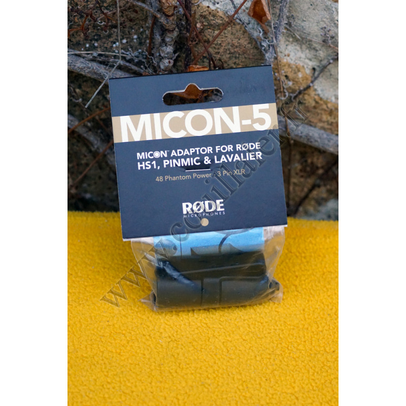 Adaptateur Røde Micon-5 - Micon XLR 3 broches mâle - HS1, HS2, PinMic, Lavalier