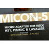 Adapter Røde Micon-5 - Micon XLR 3-Pin male - HS1, HS2, PinMic, Lavalier