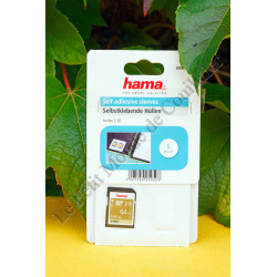 Self-Adhesive Sleeves Hama 95950, for 2 memory cards, pack of 5, white