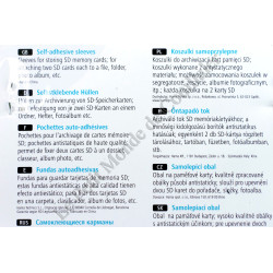 Pochette autocollante Hama 95950 - Pack 5 Rangement pour deux cartes-mémoires adhésif