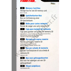 Étui carte-mémoire rigide Hama Slim Box 95949