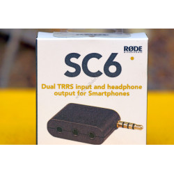 Adaptateur Røde SC6 - Deux entrées Microphone Minijack TRRS smartphone, iPhone