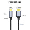 USB cable Type-C to Micro-B for external disk - High speed 5Gbps - 50cm