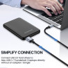 USB cable Type-C to Micro-B for external disk - High speed 5Gbps - 50cm