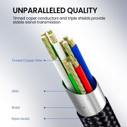 USB cable Type-C to Micro-B for external disk - High speed 5Gbps - 50cm