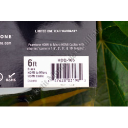 HDMI to Micro-HDMI Cable Pearstone HDD-106 - 1.8m - Ethernet - 3D 4K