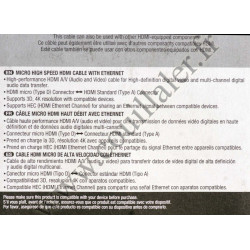 HDMI Cable Sony DLC-HEU15 - Micro-HDMI Ethernet 3D 1080P Adaptor