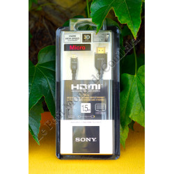 Câble Sony DLC-HEU15 - Micro HDMI Ethernet 3D 1080P - Adaptateur Micro-HDMI