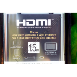 Câble Sony DLC-HEU15 - Micro HDMI Ethernet 3D 1080P - Adaptateur Micro-HDMI
