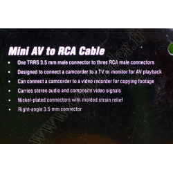 Câble Audio-Vidéo Pearstone MAVC-106 - Minijack-RCA - Sony VMC-20FR