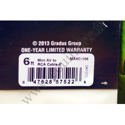 Câble Audio-Vidéo Pearstone MAVC-106 - Minijack-RCA - Sony VMC-20FR