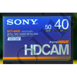 VideoTape HDCAM Sony BCT-40HDL- 40min 60fps - Metal Tape