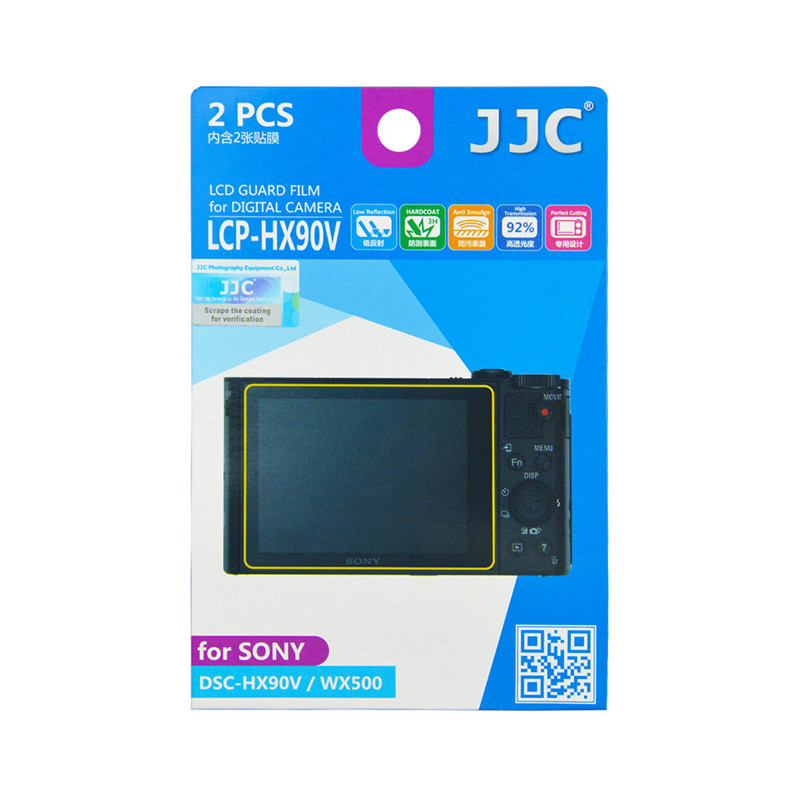 Film de protection JJC LCP-HX90V - écran LCD Sony Cyber-shot DSC-HX90V DSC-WX500