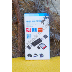 Memory card reader JJC CR-UTC3 - USB 3.0 - SD, MMC and MicroSD SDHC/SDXC - Smartphone, Tablet