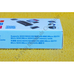 Lecteur de carte-mémoire JJC CR-UTC3 - USB 3.0 - SD, MMC et MicroSD SDHC/SDXC - Smartphone, Tablette