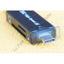 Memory card reader JJC CR-UTC3 - USB 3.0 - SD, MMC and MicroSD SDHC/SDXC - Smartphone, Tablet