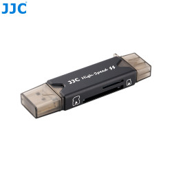 Lecteur de carte-mémoire JJC CR-UTC3 - USB 3.0 - SD, MMC et MicroSD SDHC/SDXC - Smartphone, Tablette