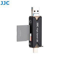 Memory card reader JJC CR-UTC3 - USB 3.0 - SD, MMC and MicroSD SDHC/SDXC - Smartphone, Tablet