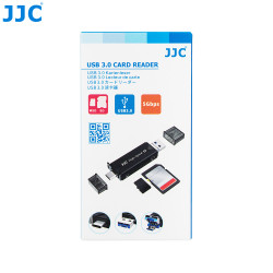 Lecteur de carte-mémoire JJC CR-UTC3 - USB 3.0 - SD, MMC et MicroSD SDHC/SDXC - Smartphone, Tablette