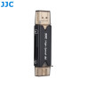 Lecteur de carte-mémoire JJC CR-UTC3 - USB 3.0 - SD, MMC et MicroSD SDHC/SDXC - Smartphone, Tablette