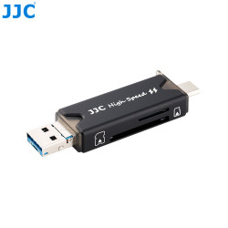 Memory card reader JJC CR-UTC3 - USB 3.0 - SD, MMC and MicroSD SDHC/SDXC - Smartphone, Tablet