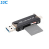 Lecteur de carte-mémoire JJC CR-UTC3 - USB 3.0 - SD, MMC et MicroSD SDHC/SDXC - Smartphone, Tablette