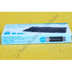 Rangement et lecteur de cartes-mémoire JJC MCH-STK6GR - Boîte rigide - USB 3.0 - Type-C - Micro-USB 2.0