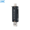 Storage with integrated memory card reader JJC MCH-STK6GR - Hard box - USB 3.0 - Type-C - Micro-USB 2.0