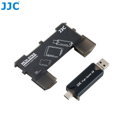 Storage with integrated memory card reader JJC MCH-STK6GR - Hard box - USB 3.0 - Type-C - Micro-USB 2.0